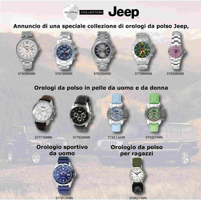 Collezione orologi da polso Jeep.